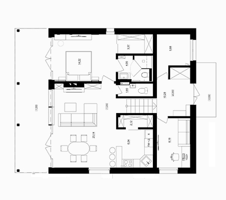 návrh dispozice bytu