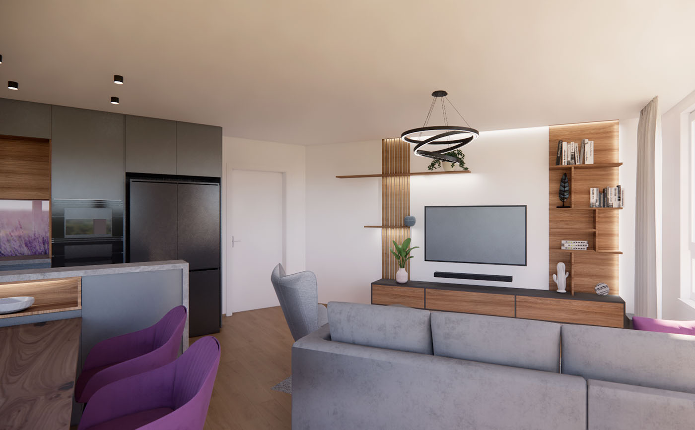 Moderní obývací stěna