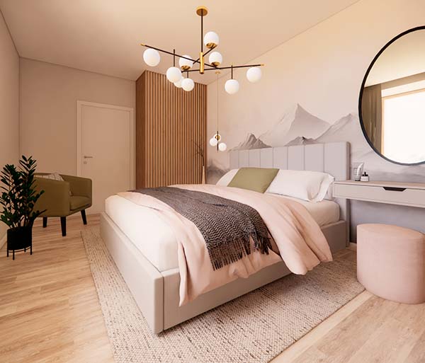 navrh svetle ložnice